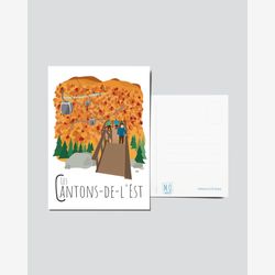 Carte postale Québec | Illustration Les Cantons-de-l'Est | Région du Québec | Illustration Québec