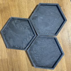 Sous-verre hexagone  | Noir