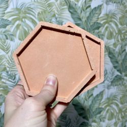 Sous-verre hexagone  | Terre-cuite