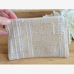 Coin purse gold and white