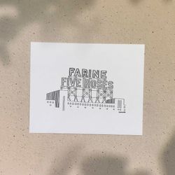 Farine Five Roses / 5x7 or 8x10in / Illustration printed on recycled cardboard / Darvee's Montreal icons / B+W Unisex Minimalist Art Print