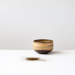 Matcha / Chawan Bowl in Black Stoneware