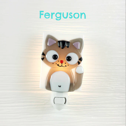Ferguson le chat - Veilleuse en verre