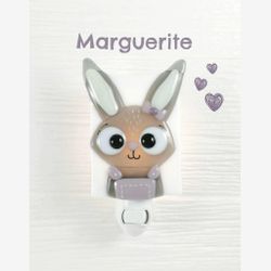 Marguerite la lapine - Veilleuse en verre