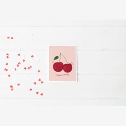 Carte de Saint-Valentin / Mon cherry