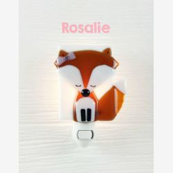 Rosalie le renard - Veilleuse en verre
