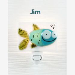 Jim le poisson - Veilleuse en verre