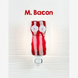 Monsieur Bacon - Veilleuse en verre