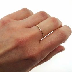Bague petits cailloux - Gold-filled