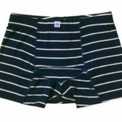 Men's Boxer BAMBOO striped wide black and white (0201)