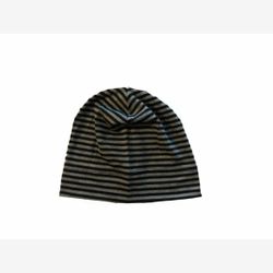Hat Yo (longer) grey striped black