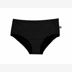 Women's Panties in BAMBOO High Waist black and white dots (0201)