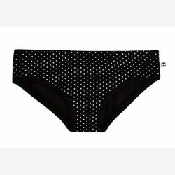 Women's Panties in BAMBOO Low Waist black with white dots (0201)