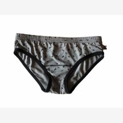 Women's BAMBOO Briefs Low Rise Grey and Black Birds