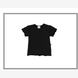 BAMBOU Sweater Short Sleeve Black with white dots (CHBAENMC0201p)
