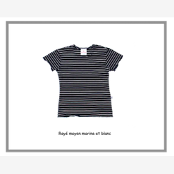 BAMBOU Sweater Short Steeve navy and white medium row (CHBAENMC5801rm)