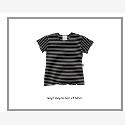 BAMBOU Sweater Short Steeve black and white medium row (CHBAENMC0201rm)