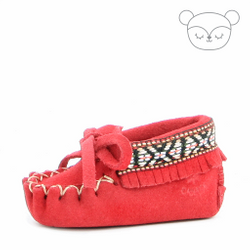 Red Ciquala traditional mocassin for baby