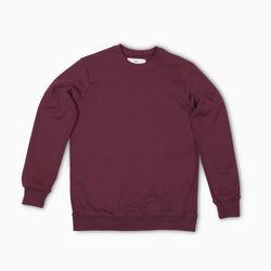 Sweatshirt classique | Unisexe | Bourgogne | French terry 17 oz
