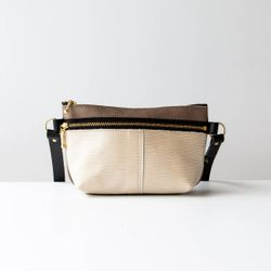Glendale Waist Pouch - Pearl Leather
