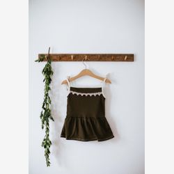 organic cotton  onesie dress, organic baby clothes, cedar greencream