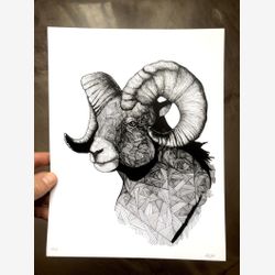 The Ram 8.5x11 Limited Edition Print