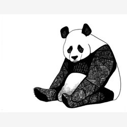 Sad Panda 5x7