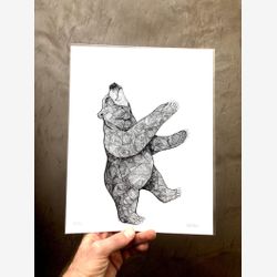 Dancing Bear 8.5x11 Limited Edition Print