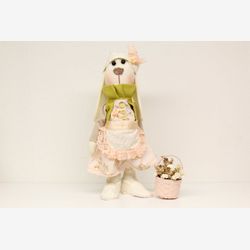 Handmade fabric doll, Textile doll, Doll for girls, Tilda doll, Rabbit