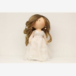 Handmade fabric doll, Textile doll, Doll for girls, Tilda doll, Married