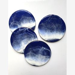 Resin abstract coasters