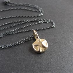 Small cast bronze star pendant necklace / artisan-made / rustic jewelry / bronze jewelry