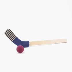 Toy - Hockey Stick - blue, black and cream