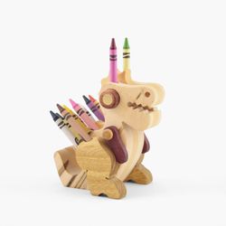 Wooden pencil case baby dinosaur