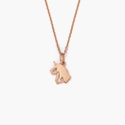 Necklace small unicorn gold