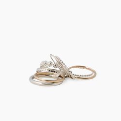 Silver and gold stackable ring