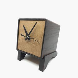 Radio" wooden table clock