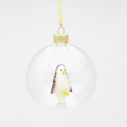 Decoration hand blown glass Christmas ornaments penguin