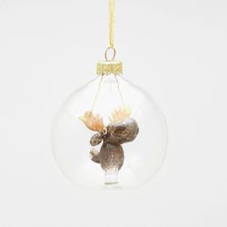 Decoration handmade blown glass Christmas ornaments moose