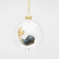 Decoration handmade glass Christmas baubles whale