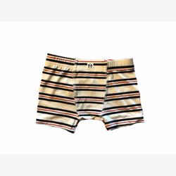 Boys' boxer white striped navy and red