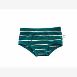 Boys' panties water green and wide white stripe