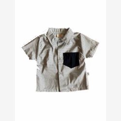 Baby blouse in organic cotton marines fishs