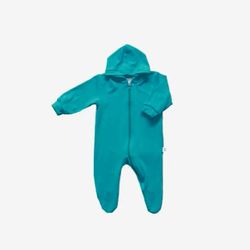 Pajama one pièce with cap turquoise (74)