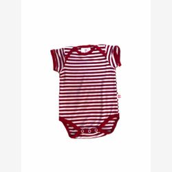 Diaper cover short sleeve red and white striped or is Charly (0501Cha)