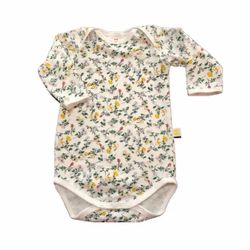 Long Sleeve Organic Cotton Yellow Flowers Diaper Cover