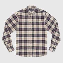 Gino Twill Flannel Plaid - Navy/Off White/Red