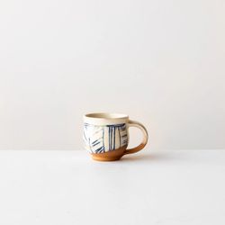 Mishima Espresso Cup With Lines Pattern
