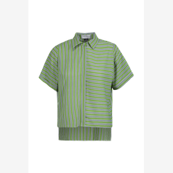 Nela - Shirt, green lined