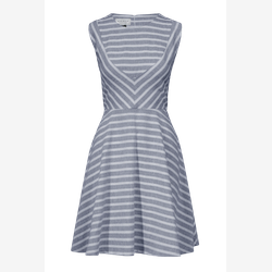 Tamara - Fitted and sleeveless dress in blue
